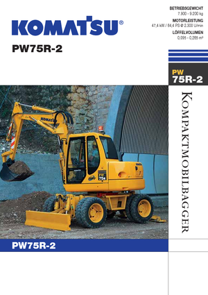 Bageri na kotačima Komatsu PW75 R-2