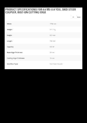 Žlice utovarivača na kotačima Caterpillar 0.6 m3
