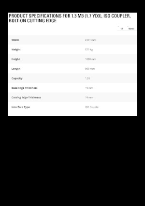 Žlice utovarivača na kotačima Caterpillar 1,3 m3