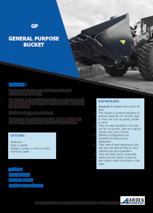 Žlice utovarivača na kotačima Arden L40GP