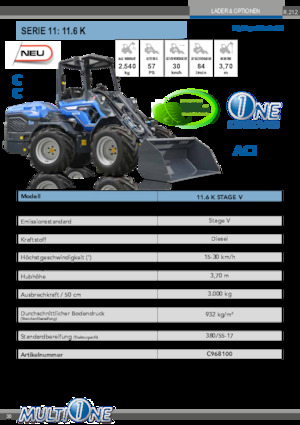 Utovarivači na kotačima Multione 11.6 K 