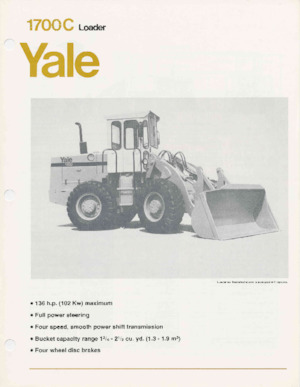 Utovarivači na kotačima Yale 1700C