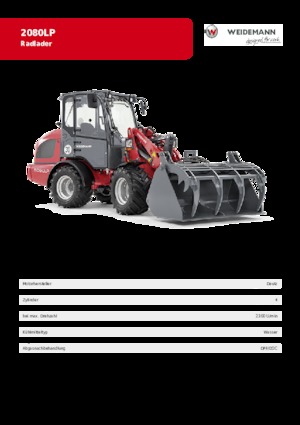 Utovarivači na kotačima Weidemann 2080 LP 