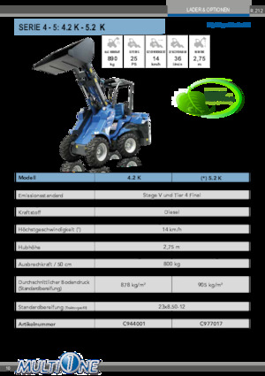 Utovarivači na kotačima Multione 4.2 K 