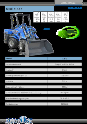 Utovarivači na kotačima Multione 5.3 K 
