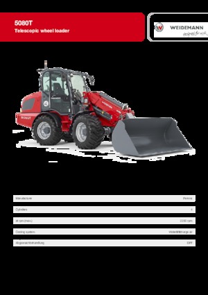 Utovarivači na kotačima Weidemann 5080 T