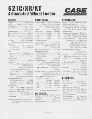 Utovarivači na kotačima Case 621 C