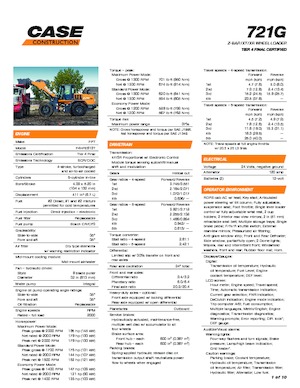 Utovarivači na kotačima Case 721G