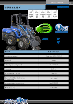 Utovarivači na kotačima Multione 8.4S K 