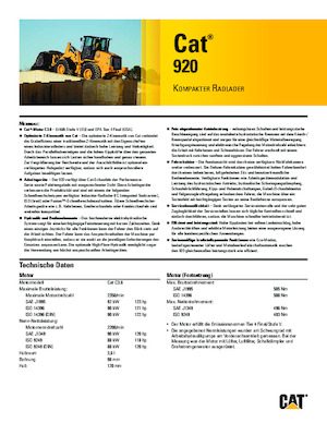 Utovarivači na kotačima Caterpillar 920