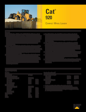 Utovarivači na kotačima Caterpillar 920