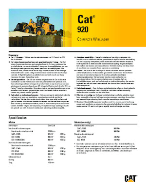 Utovarivači na kotačima Caterpillar 920