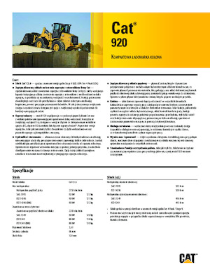 Utovarivači na kotačima Caterpillar 920