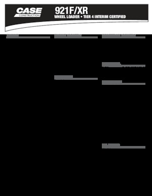 Utovarivači na kotačima Case 921 F/XR