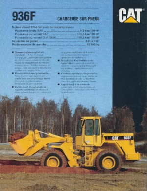 Utovarivači na kotačima Caterpillar 936 F