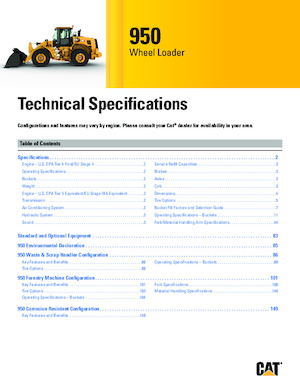 Utovarivači na kotačima Caterpillar 950