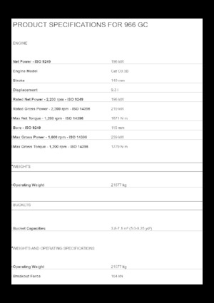 Utovarivači na kotačima Caterpillar 966 GC