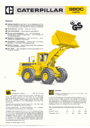 Utovarivači na kotačima Caterpillar 980 C