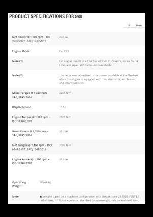 Utovarivači na kotačima Caterpillar 980