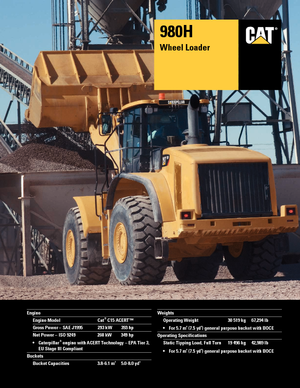Utovarivači na kotačima Caterpillar 980H