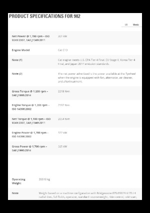 Utovarivači na kotačima Caterpillar 982