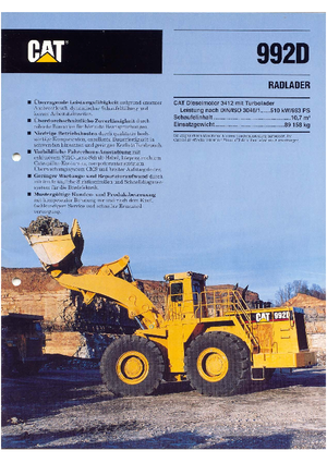Utovarivači na kotačima Caterpillar 992 D