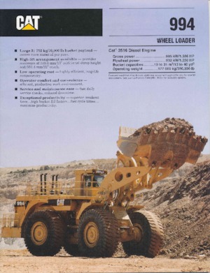 Utovarivači na kotačima Caterpillar 994