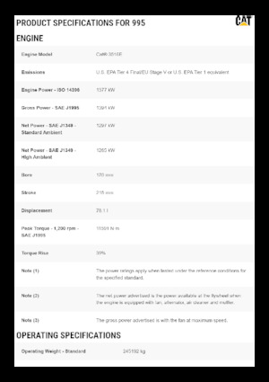 Utovarivači na kotačima Caterpillar 995