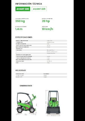 Utovarivači na kotačima Avant Tecno Avant 220