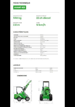 Utovarivači na kotačima Avant Tecno Avant 423
