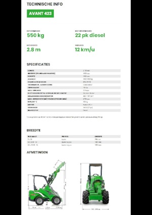Utovarivači na kotačima Avant Tecno Avant 423