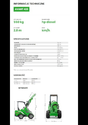 Utovarivači na kotačima Avant Tecno Avant 423