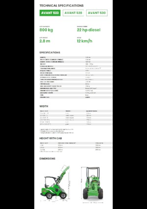 Utovarivači na kotačima Avant Tecno Avant 523