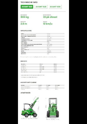Utovarivači na kotačima Avant Tecno Avant 523
