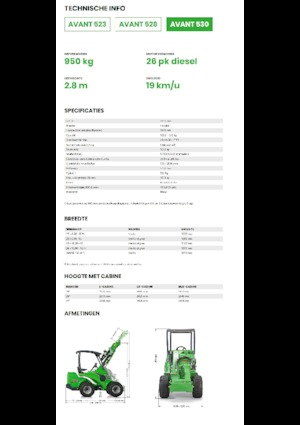 Utovarivači na kotačima Avant Tecno Avant 530