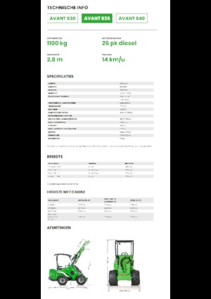 Utovarivači na kotačima Avant Tecno Avant 635