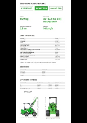 Utovarivači na kotačima Avant Tecno Avant 635