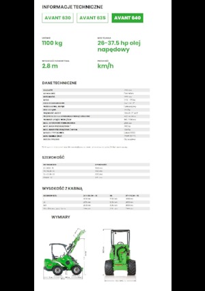 Utovarivači na kotačima Avant Tecno Avant 640