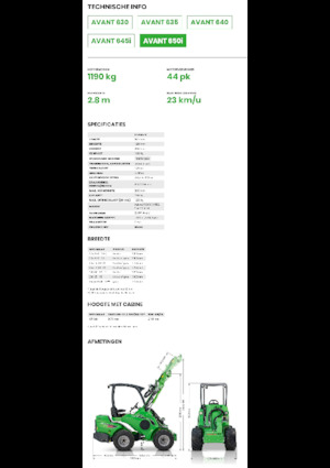 Utovarivači na kotačima Avant Tecno Avant 650