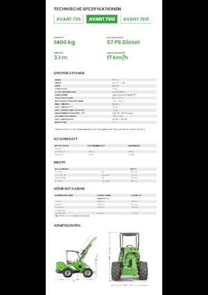 Utovarivači na kotačima Avant Tecno Avant 755i