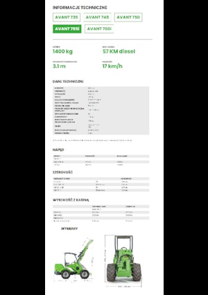 Utovarivači na kotačima Avant Tecno Avant 755i