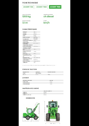 Utovarivači na kotačima Avant Tecno Avant 760i