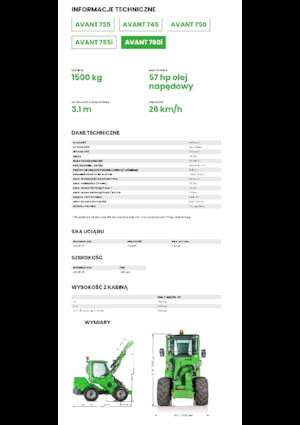 Utovarivači na kotačima Avant Tecno Avant 760i