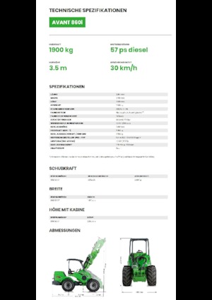 Utovarivači na kotačima Avant Tecno Avant 860i