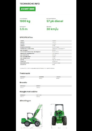 Utovarivači na kotačima Avant Tecno Avant 860i