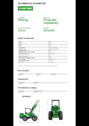 Utovarivači na kotačima Avant Tecno Avant 860i