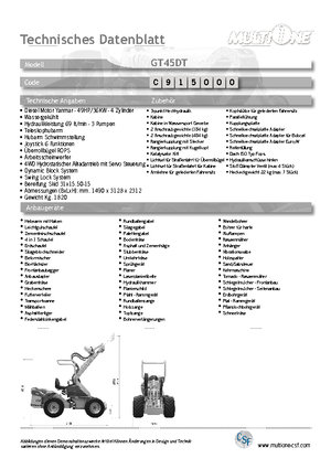 Utovarivači na kotačima Multione GT 45 D