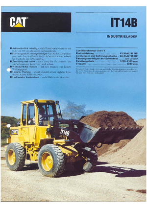 Utovarivači na kotačima Caterpillar IT 14 B