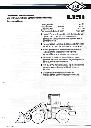 Utovarivači na kotačima O&K L 15 i