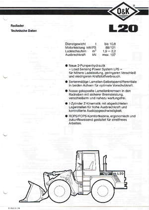 Utovarivači na kotačima O&K L 20